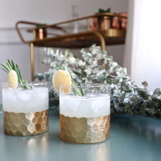 lemon rosemary ginger tonics