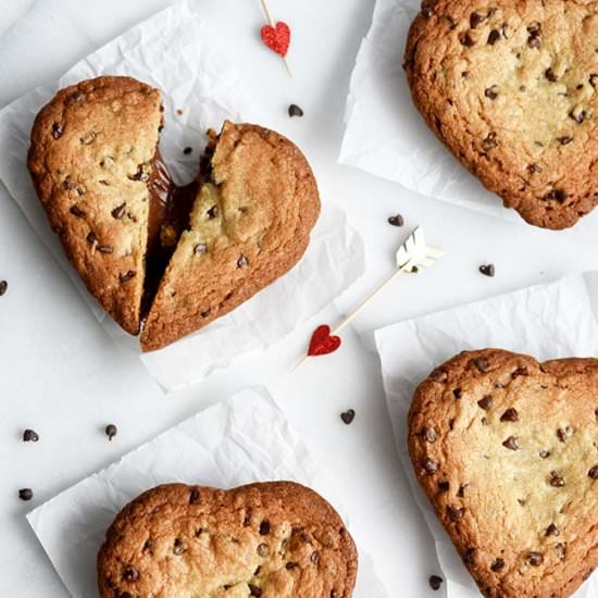 Heart-shaped Lava Cookie