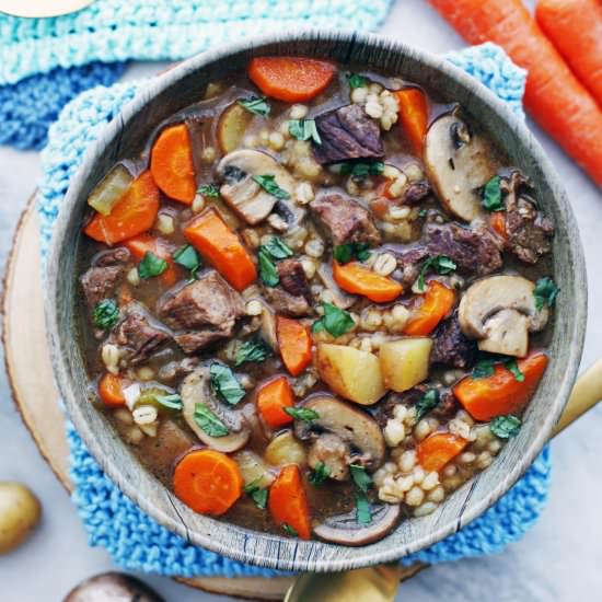 Instant Pot Beef Barley Soup