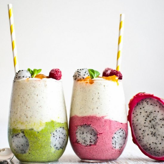 DragonFruit Fruit Shake Parfaits