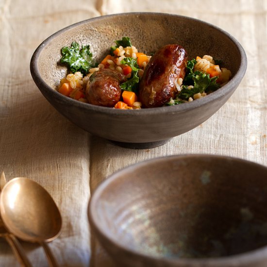 Italian Sausage with Kale & Barley