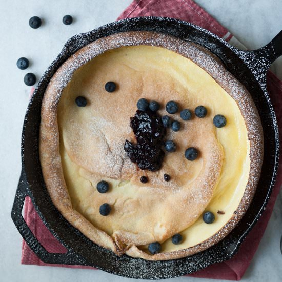 Dutch Baby with Blueberries