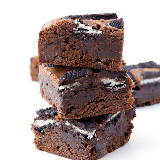 Double Chocolate Oreo Brownies