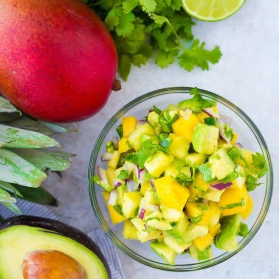 Mango Avocado Salsa with Pineapple