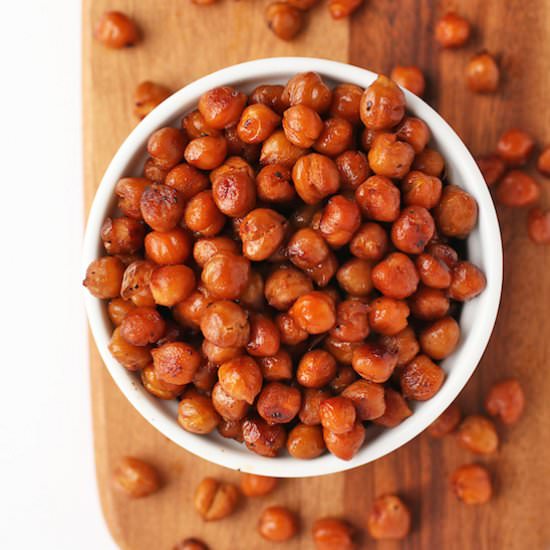 Bacon Flavored Roasted Chickpeas