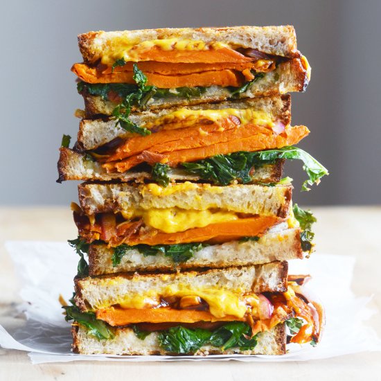 Vegan Sweet Potato Grilled Cheese