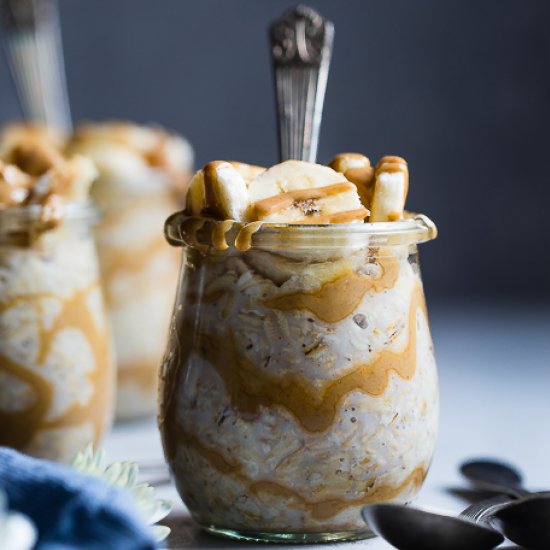 Banana Peanut Butter Overnight Oats