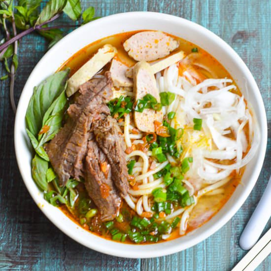 Instant Pot Spicy Beef Noodle Soup