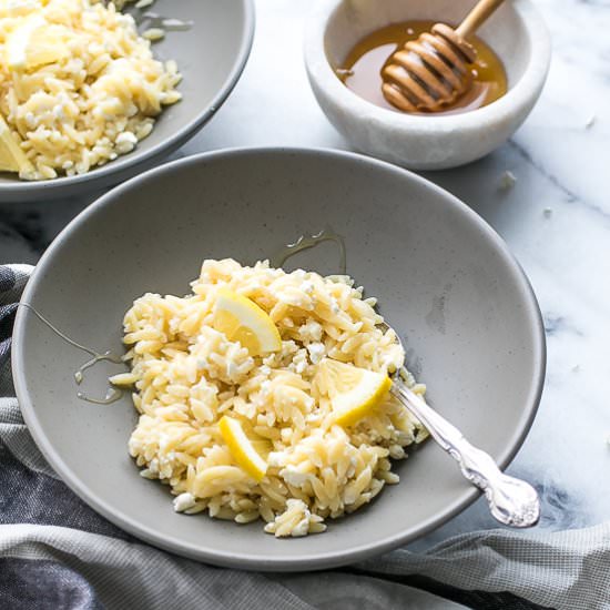 HONEY FETA ORZO RECIPE