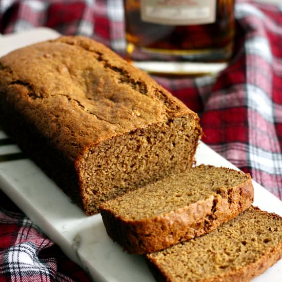 Whole Wheat Bourbon Banana Bread