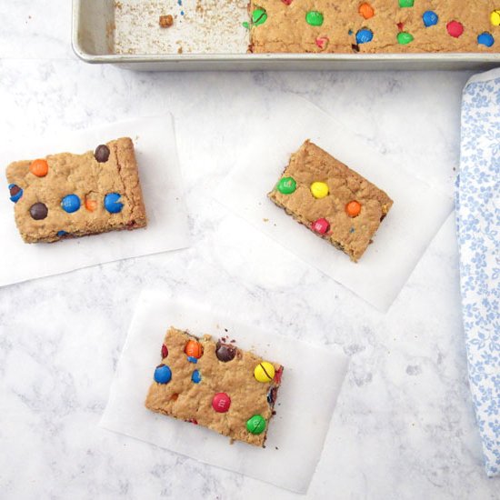 Homemade Oatmeal Bars with M&M’s