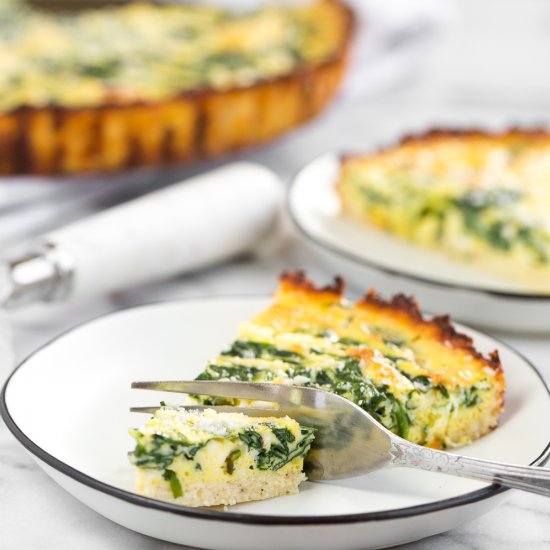 Quiche with Cauliflower Crust