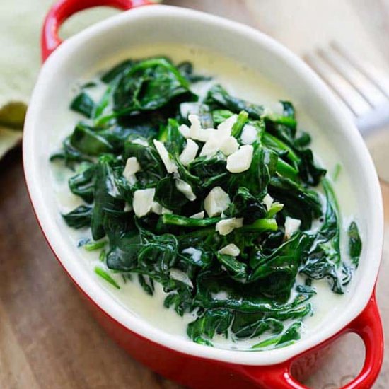 Garlic Creamed Spinach