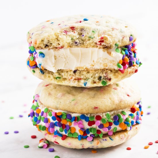 Birthday Ice Cream Sandwiches