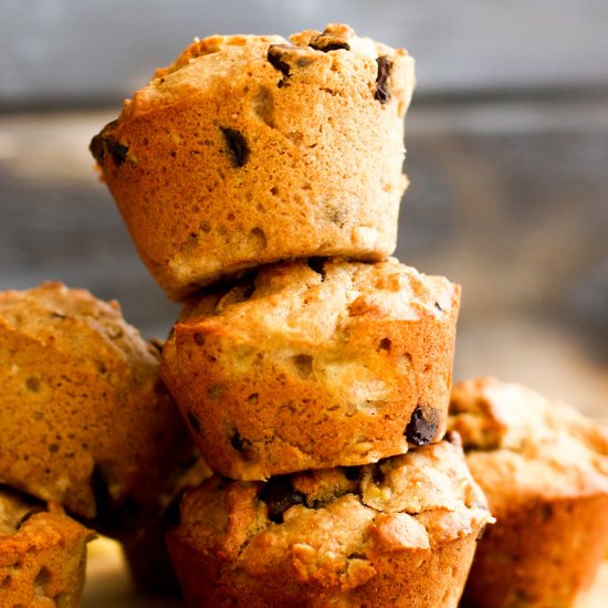 Banana Bread Chocolate Chip Muffins