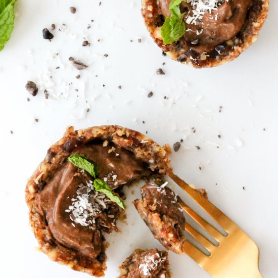 Chocolate Avocado Mint Tarts