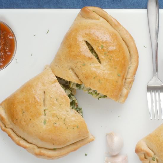 Spinach Artichoke Calzones