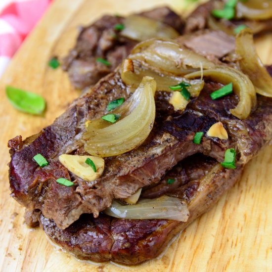 Juicy & tender slow cooked steak