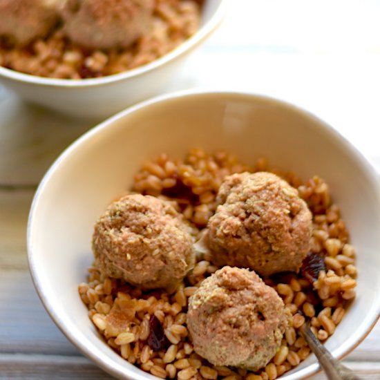 Za’atar Turkey Meatballs with Farro