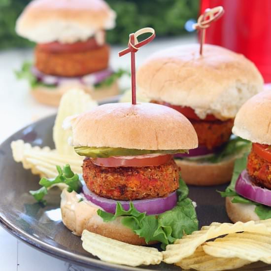 Sun Dried Tomato Chickpea Sliders