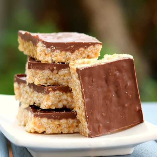 Chocolate Peanut Butter Crunch Bars