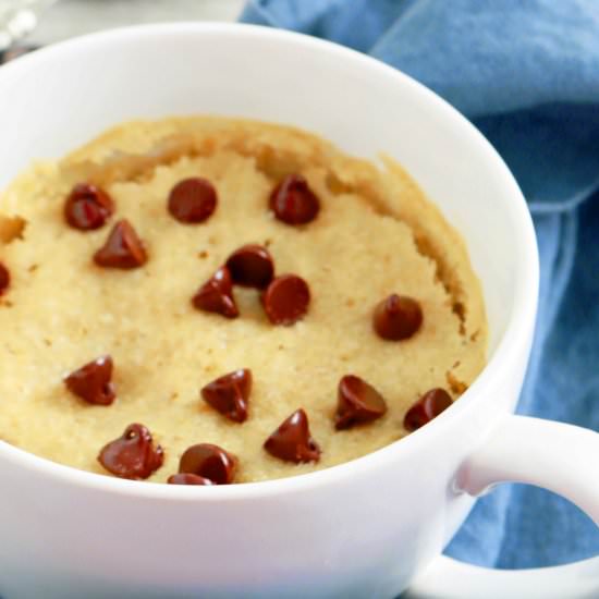 Chocolate Chip Cookie Mug Cake