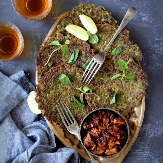 Green Garbanzo Beans & Pea Pancakes