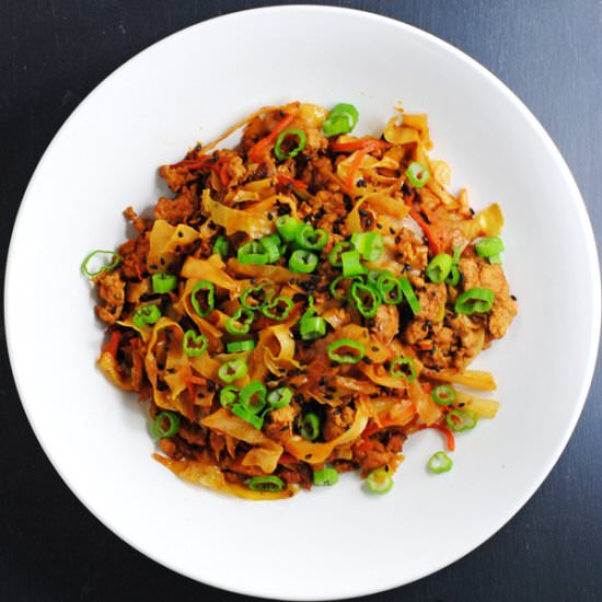 Egg roll in a bowl