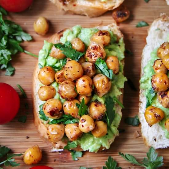 Avocado Toast with Spicy Chickpeas