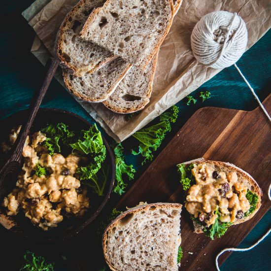 Coronation Chickpea Sandwiches