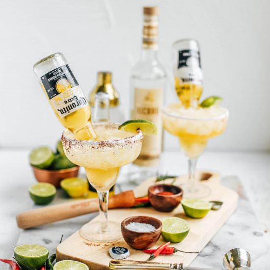 Lime and Chili Mezcal Beergaritas