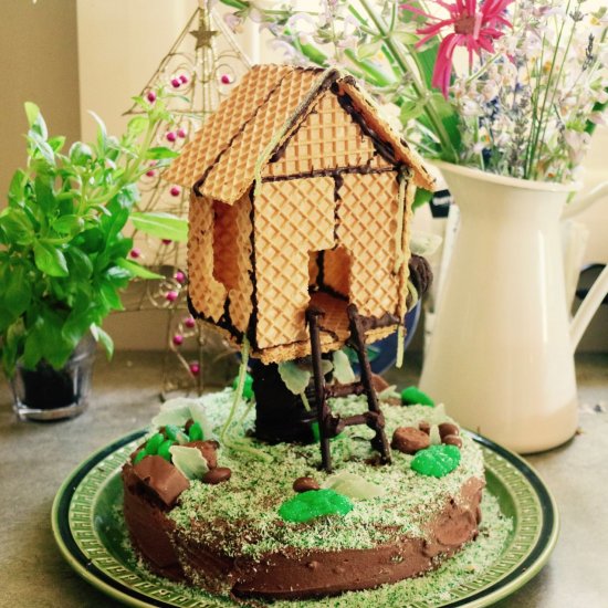 Tree house birthday cake