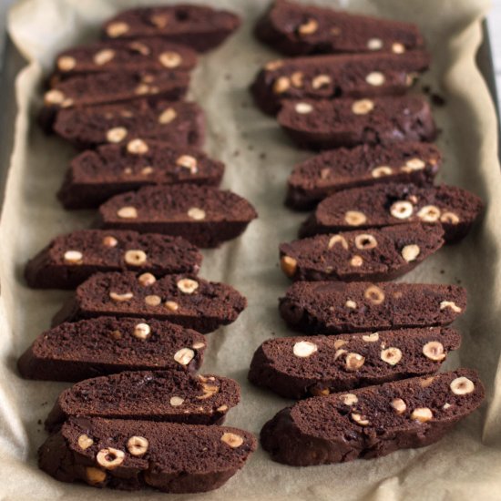 HAZELNUT COFFEE CHOCOLATE BISCOTTI