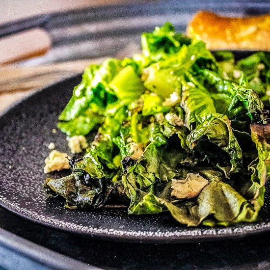 Grilled Romaine + Anchovy Dressing