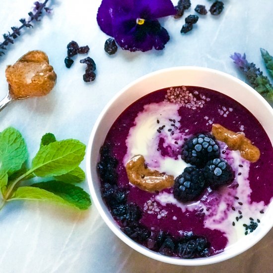 Blackberry Creamsicle Smoothie Bowl