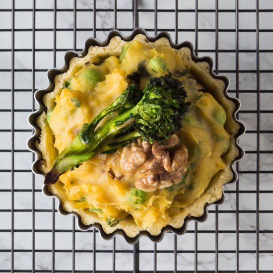 Purple Sprouting Broccoli Tart