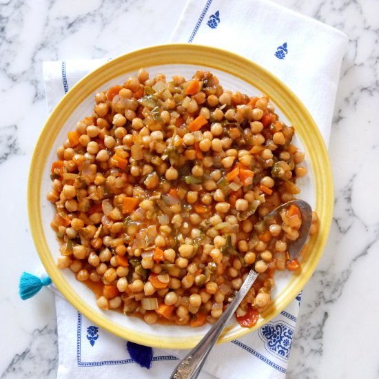 Vegan Chickpea and Swiss Chard Stew