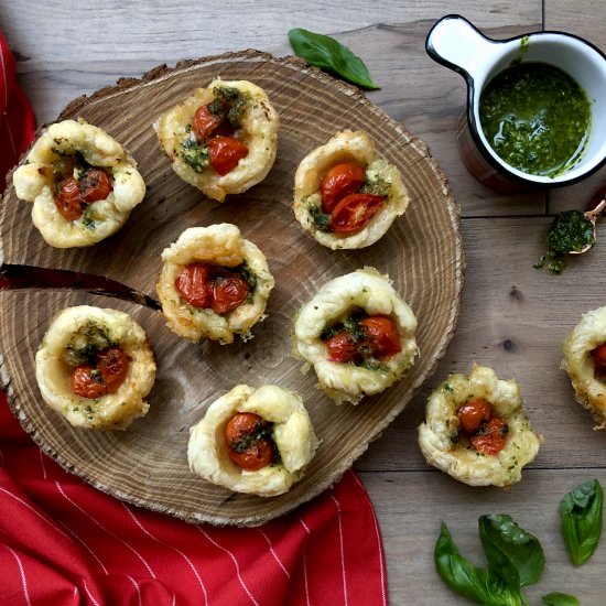 Tomato, Brie, Pesto Puff Pastry