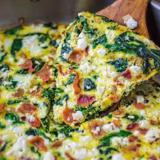 SPINACH FETA EGG BAKE