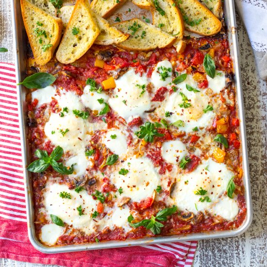 SHEET PAN ITALIAN BAKED EGGS