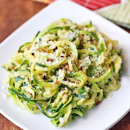 cheesy zoodles