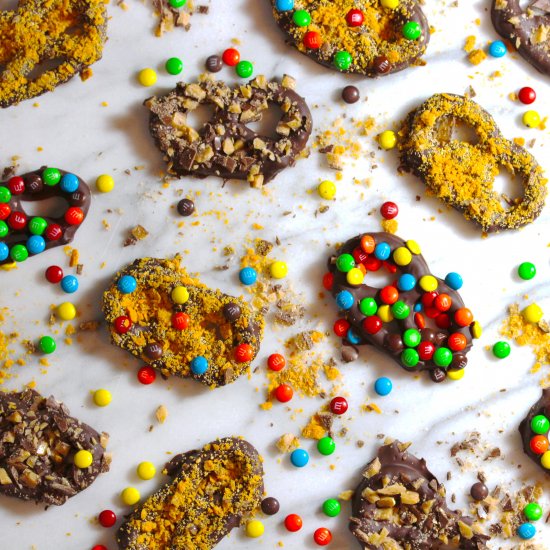 Candy-Coated Chocolate Pretzels