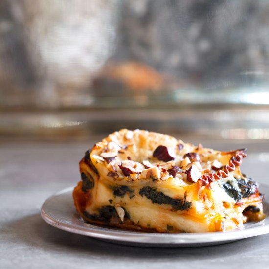 Lasagna with Chard and Hazelnuts