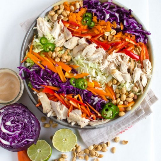 Asian Salad w/ Peanut Lime Dressing