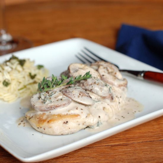 Chicken with Boursin-Mushroom Sauce