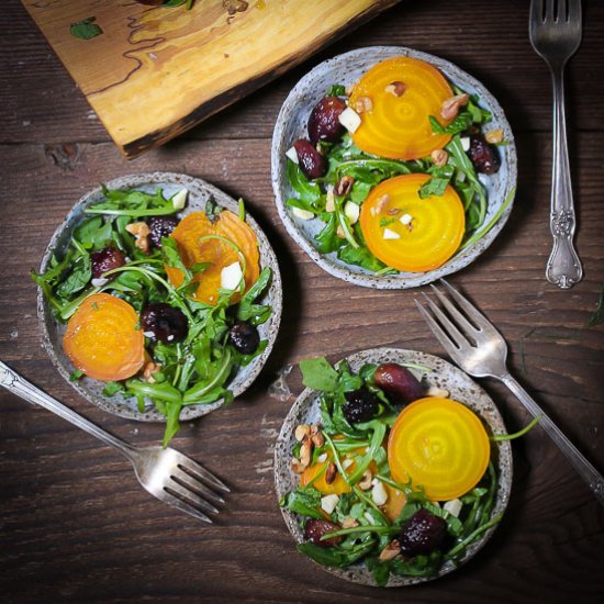 Roasted Golden Beets & Grape Salad