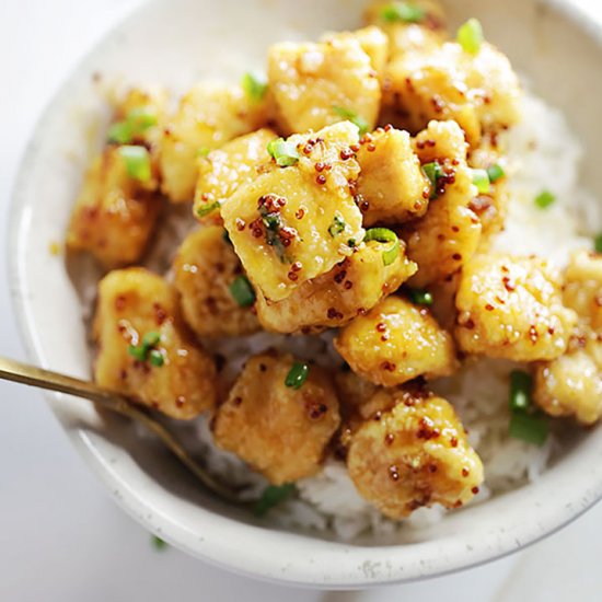 Sticky Honey Mustard Garlic Chicken