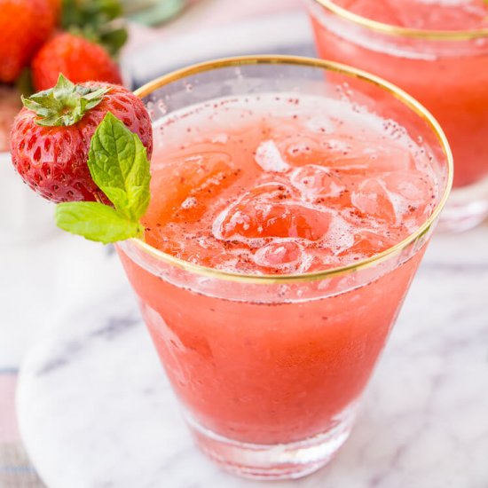 Strawberry Champagne Punch