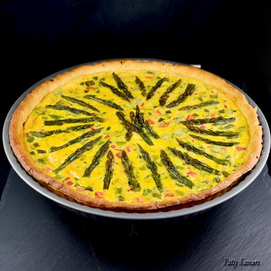 Asparagus and Bell Pepper Quiche