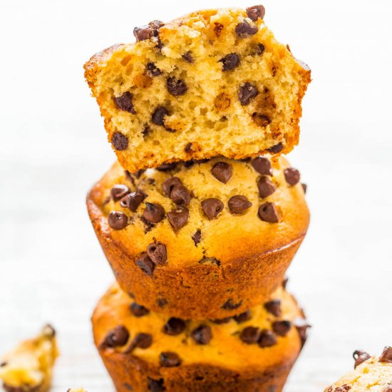 Vegan PB Chocolate Chip Muffins